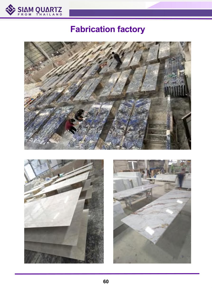 Siam Quartz fabrication factory